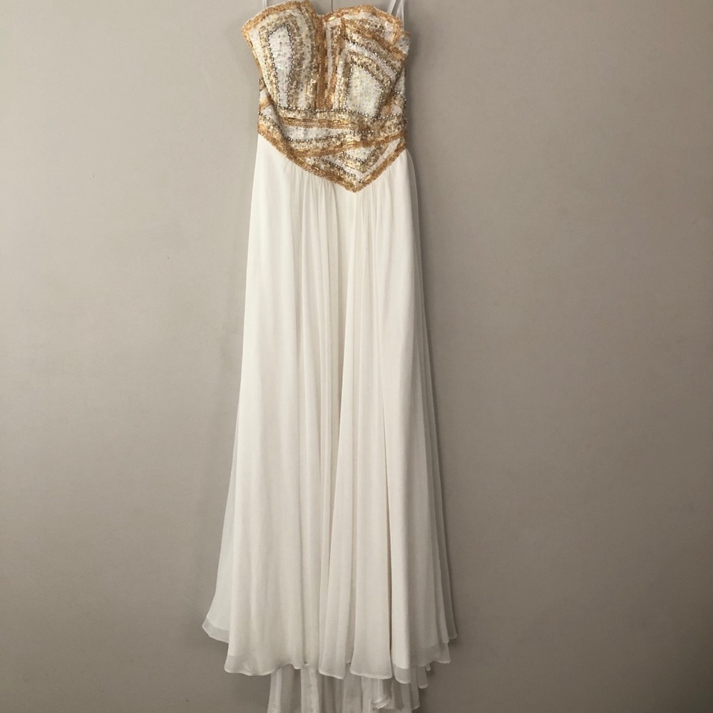 Terani Couture Asymmetric Aline dress